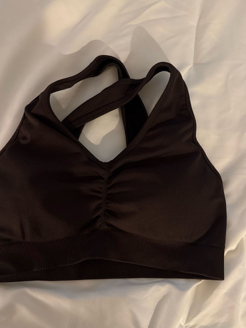 Seamless Black Racerback Bralette - Women's Intimates